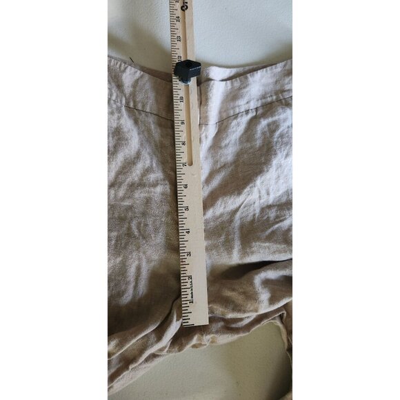 Chicos Pants Womens Linen Cropped ripped Lace & Fringe Hem Size 2.5 Short FLAWS - Picture 8 of 16